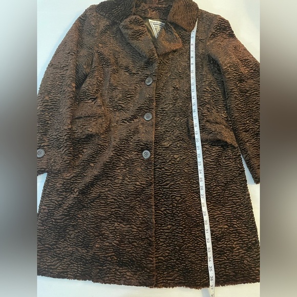 VTG Marvin Richard’s Mocha Brown Faux Fur Plush Mid Length Coat XL - Picture 7 of 12